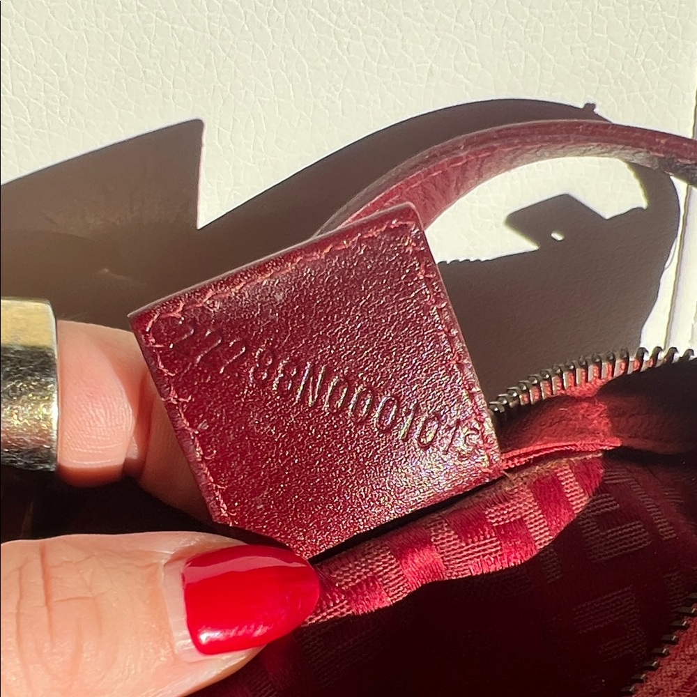 Vintage Fendi Red Zucchino Mini Pochette by Karl Lagerfield - Picture 6 of 9